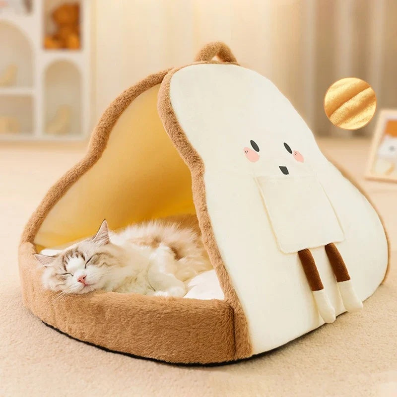 New Winter Cat Tents Warm Cozy Pet House Cat Soft Nest Kennel Deep Sleeping Cave Bed Puppy Kitten Blanket Pet Supplies