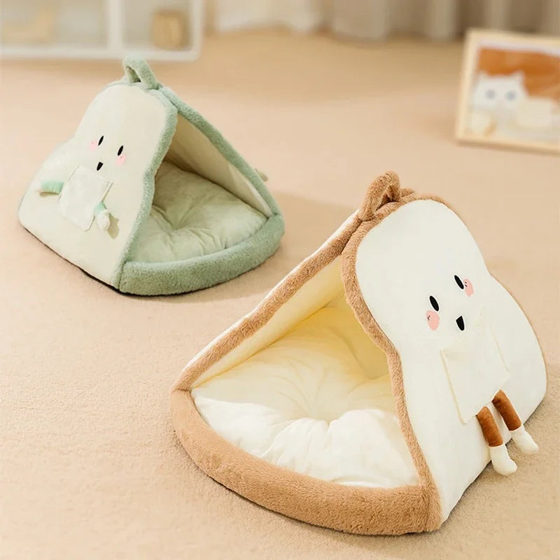 New Winter Cat Tents Warm Cozy Pet House Cat Soft Nest Kennel Deep Sleeping Cave Bed Puppy Kitten Blanket Pet Supplies