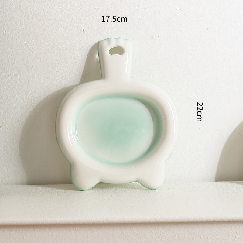 Ceramic Cat Bowl Cat Plate Snack Bowl Rice Bowl Dinner Plate Cat Food Bowl Pet Plate Shallow Mouth Bowl