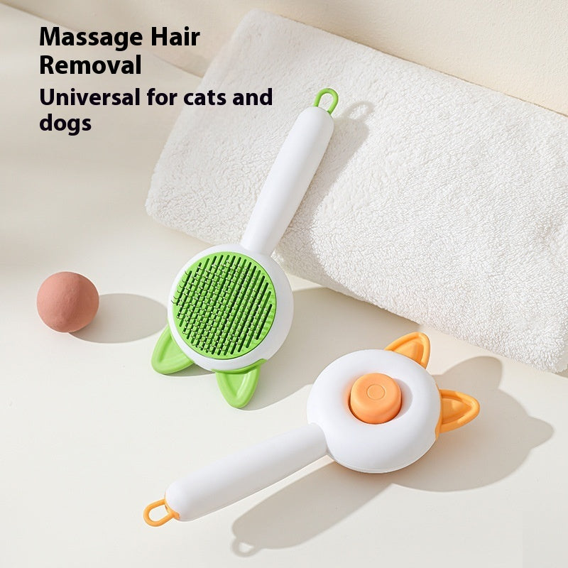 Self-Cleaning Pet Brush for Dog and Cat Grooming