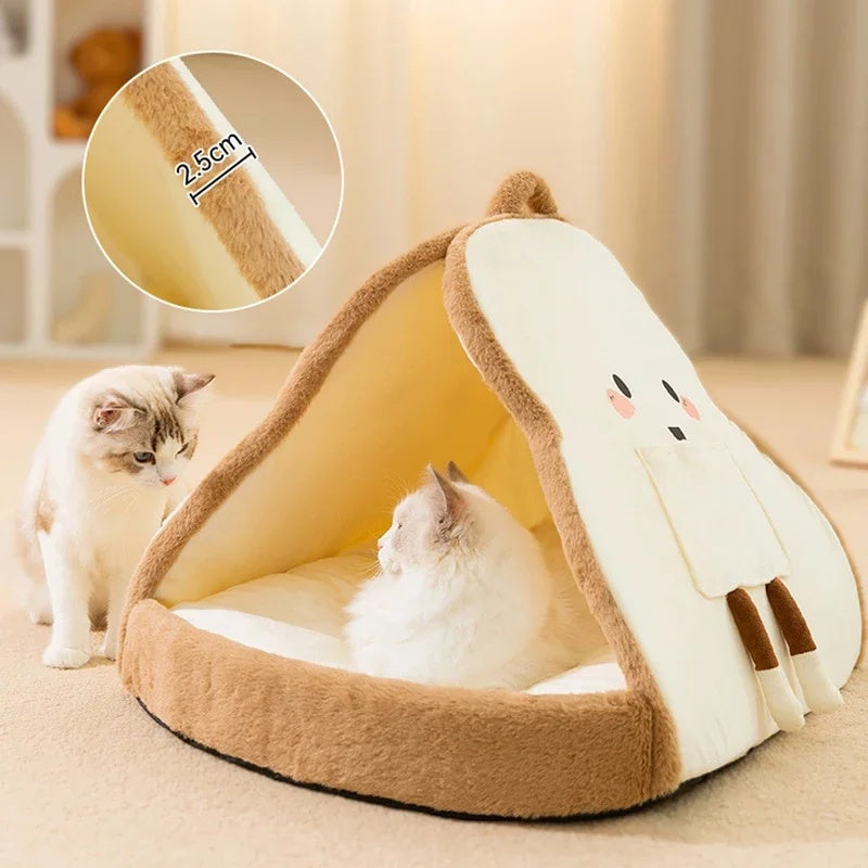 New Winter Cat Tents Warm Cozy Pet House Cat Soft Nest Kennel Deep Sleeping Cave Bed Puppy Kitten Blanket Pet Supplies