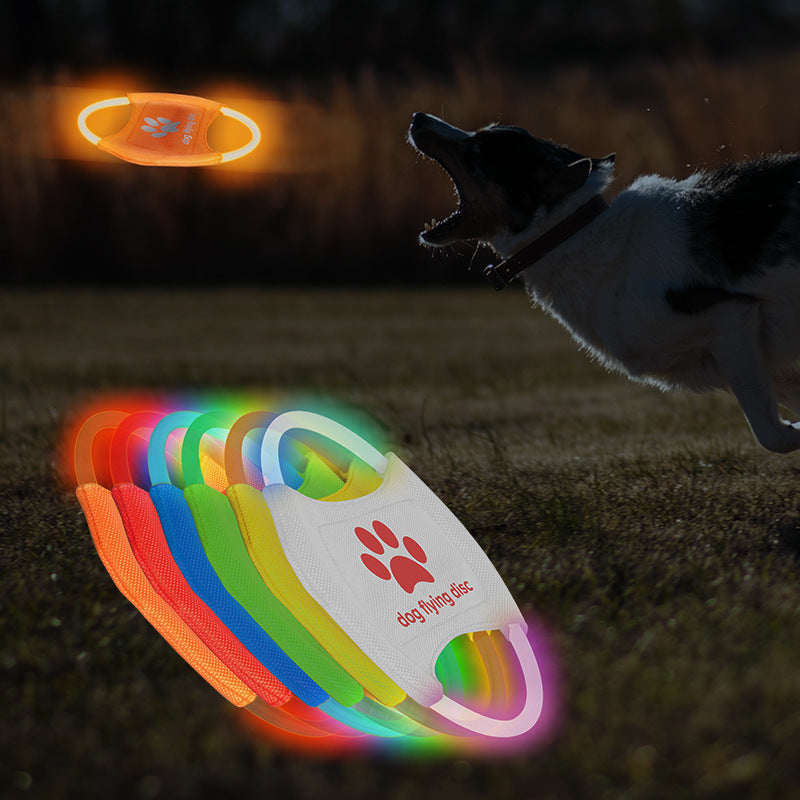 ED Glowing Dog Flying Disc - Interactive Training Toy