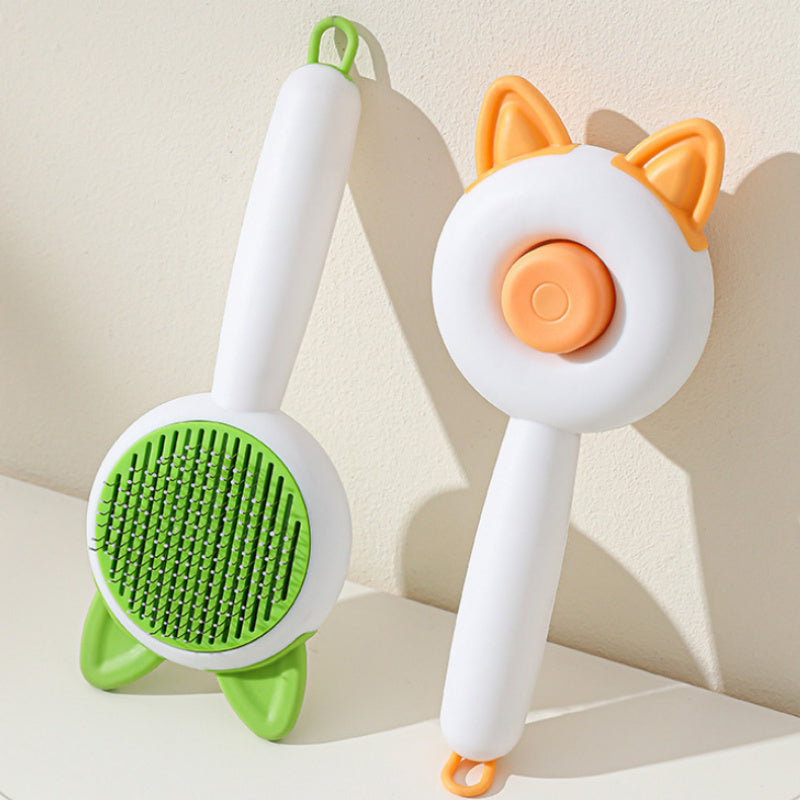 Self-Cleaning Pet Brush for Dog and Cat Grooming