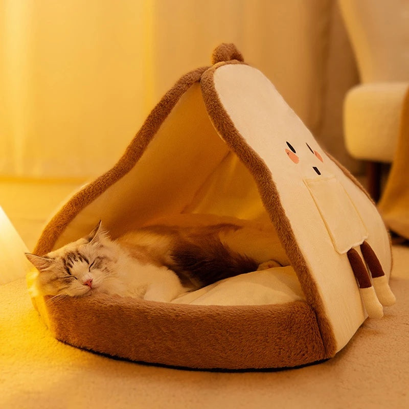 New Winter Cat Tents Warm Cozy Pet House Cat Soft Nest Kennel Deep Sleeping Cave Bed Puppy Kitten Blanket Pet Supplies