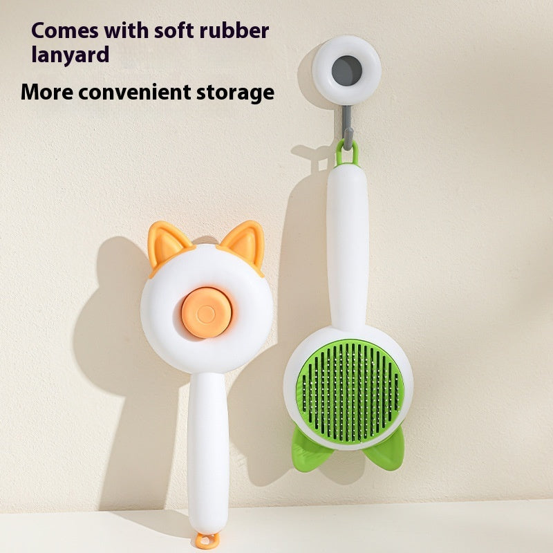 Self-Cleaning Pet Brush for Dog and Cat Grooming