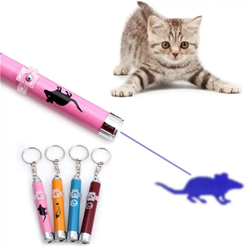 Laser LED Flashlight Clip Funny Cat Chaser