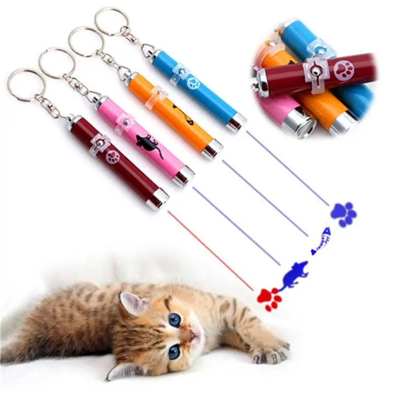 Laser LED Flashlight Clip Funny Cat Chaser